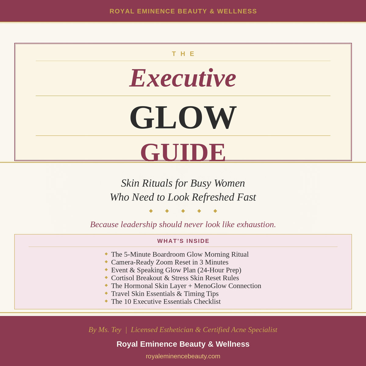 The Executive Glow Guide | Skin Rituals for Busy Women | Royal Eminence ...